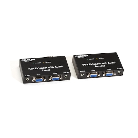 Black Box Vga Extender Kit w/ Audio, 2-Port Loca AC556A-R2